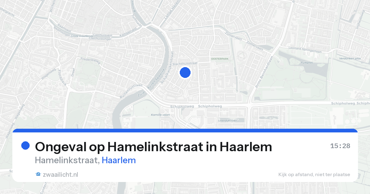 Ongeval op Hamelinkstraat in Haarlem — 17 aug 2026