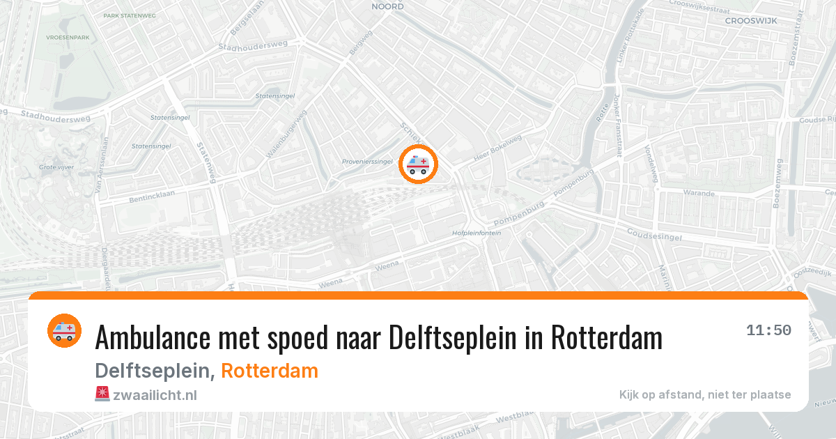 Ambulance met spoed naar Delftseplein in Rotterdam — 18 jun 2026