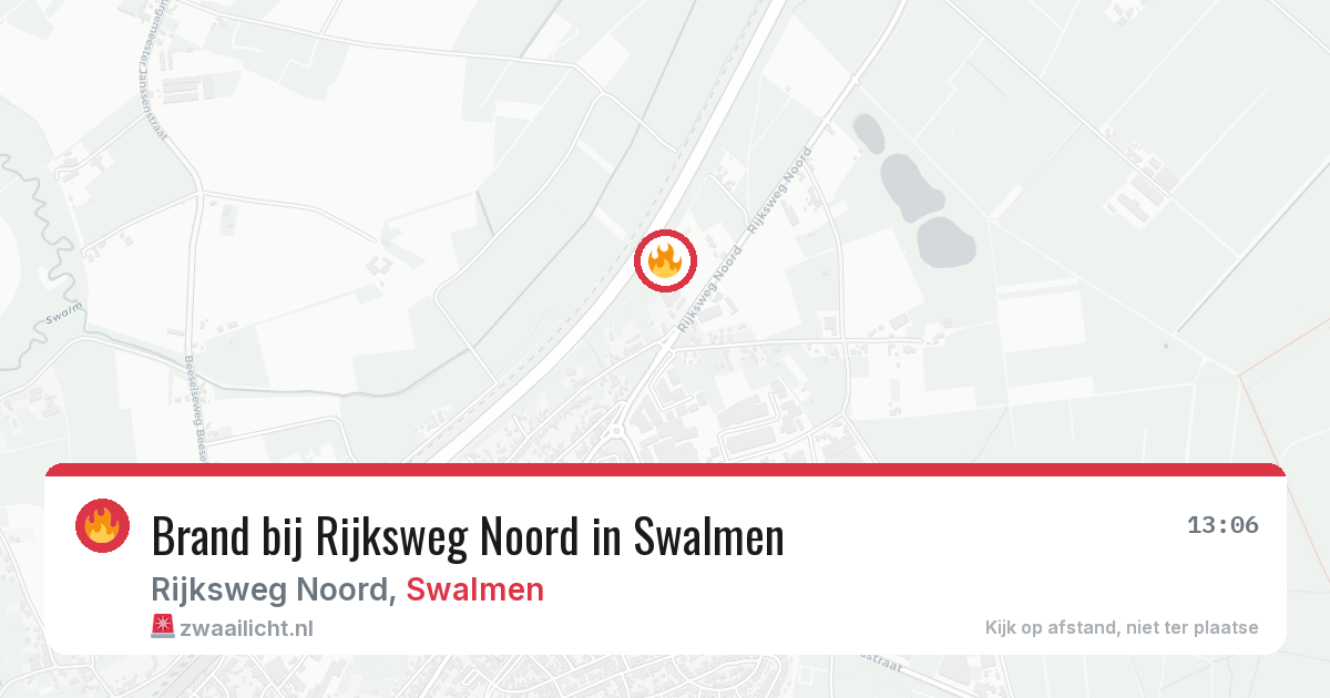 Brand bij Rijksweg Noord in Swalmen — 15 jul 2026