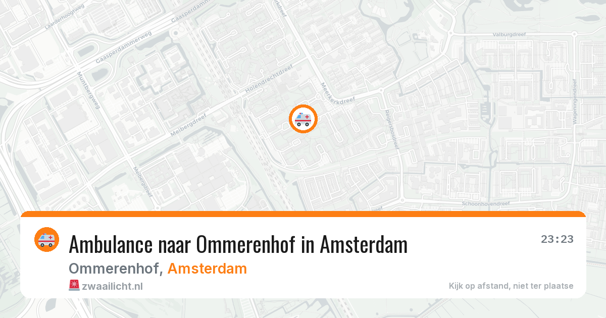 Ambulance naar Ommerenhof in Amsterdam — 20 jun 2026