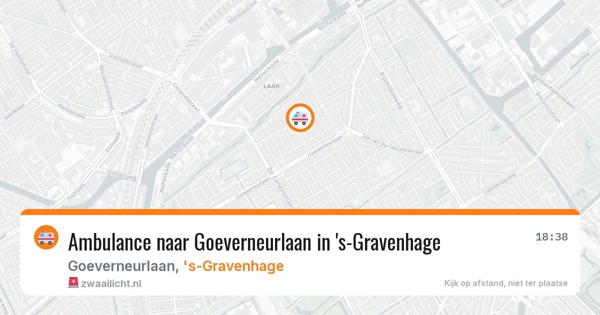 Ambulance naar Goeverneurlaan in 's-Gravenhage — 11 apr 2026