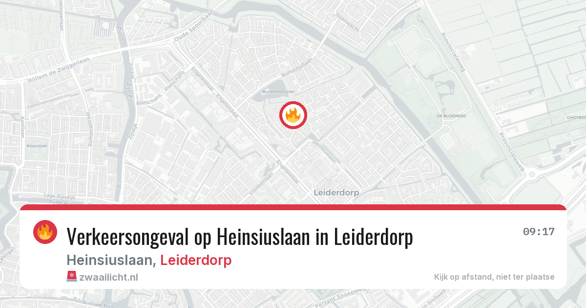 Verkeersongeval op Heinsiuslaan in Leiderdorp — 24 mei 2026
