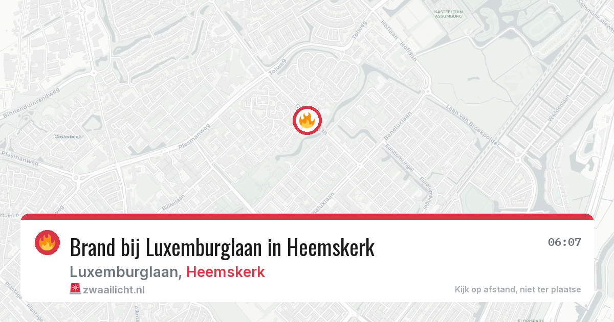 Brand bij Luxemburglaan in Heemskerk — 14 mei 2026