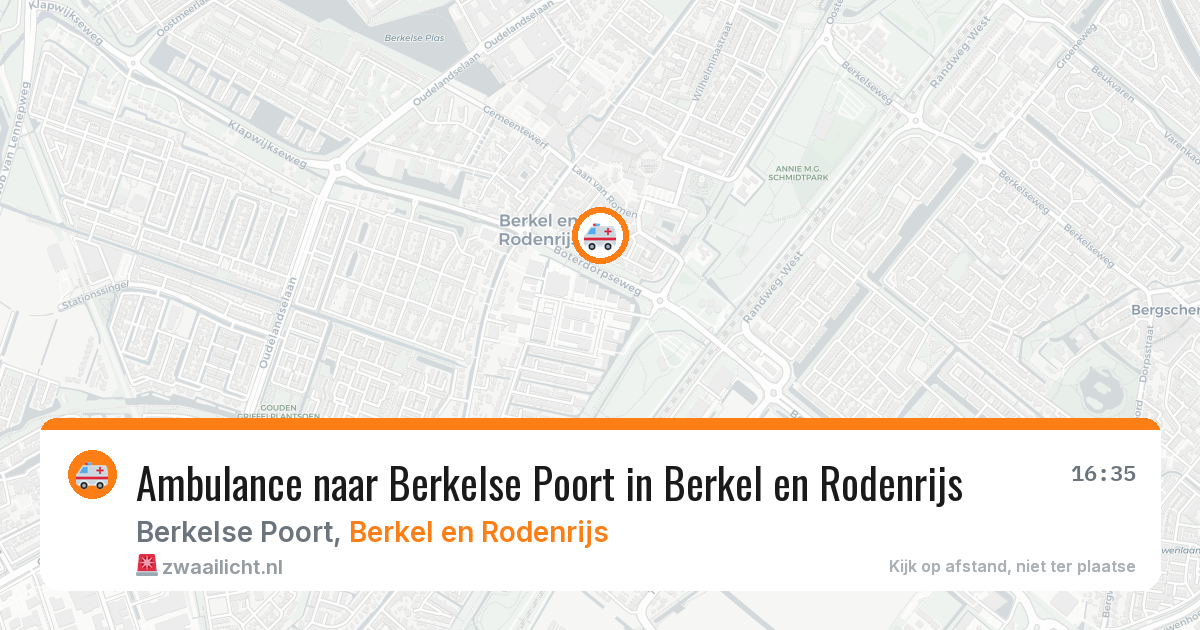 Ambulance naar Berkelse Poort in Berkel en Rodenrijs — 27 jul 2026