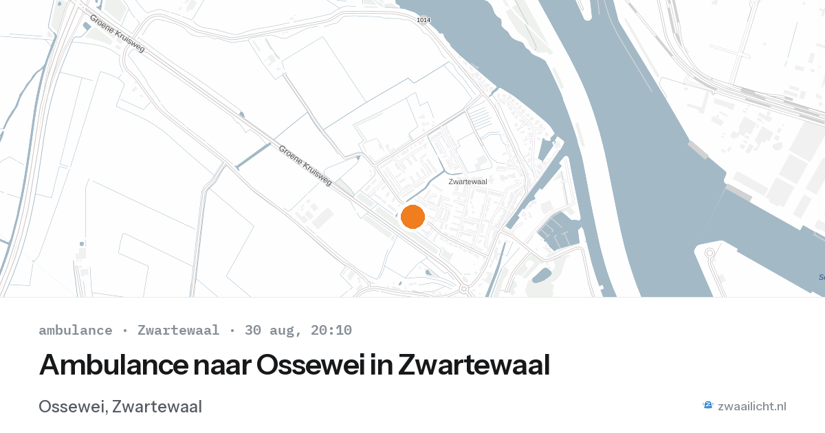 Ambulance naar Ossewei in Zwartewaal — 30 aug 2026