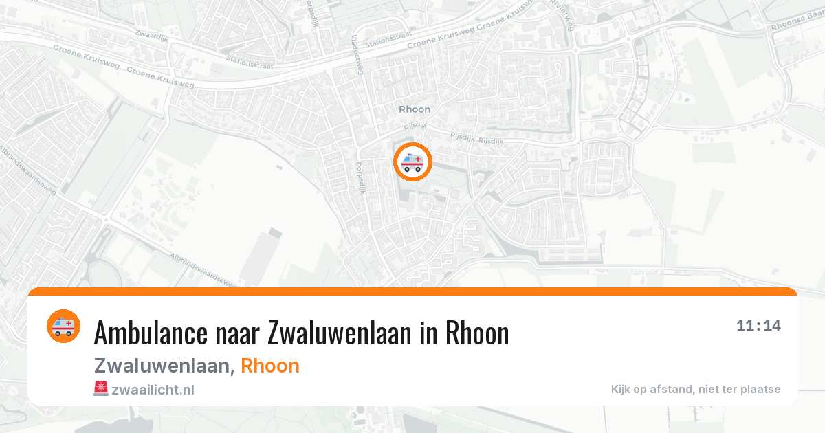 Ambulance naar Zwaluwenlaan in Rhoon — 11 jul 2026