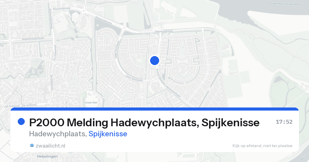 P2000 Melding Hadewychplaats, Spijkenisse — 18 aug 2026