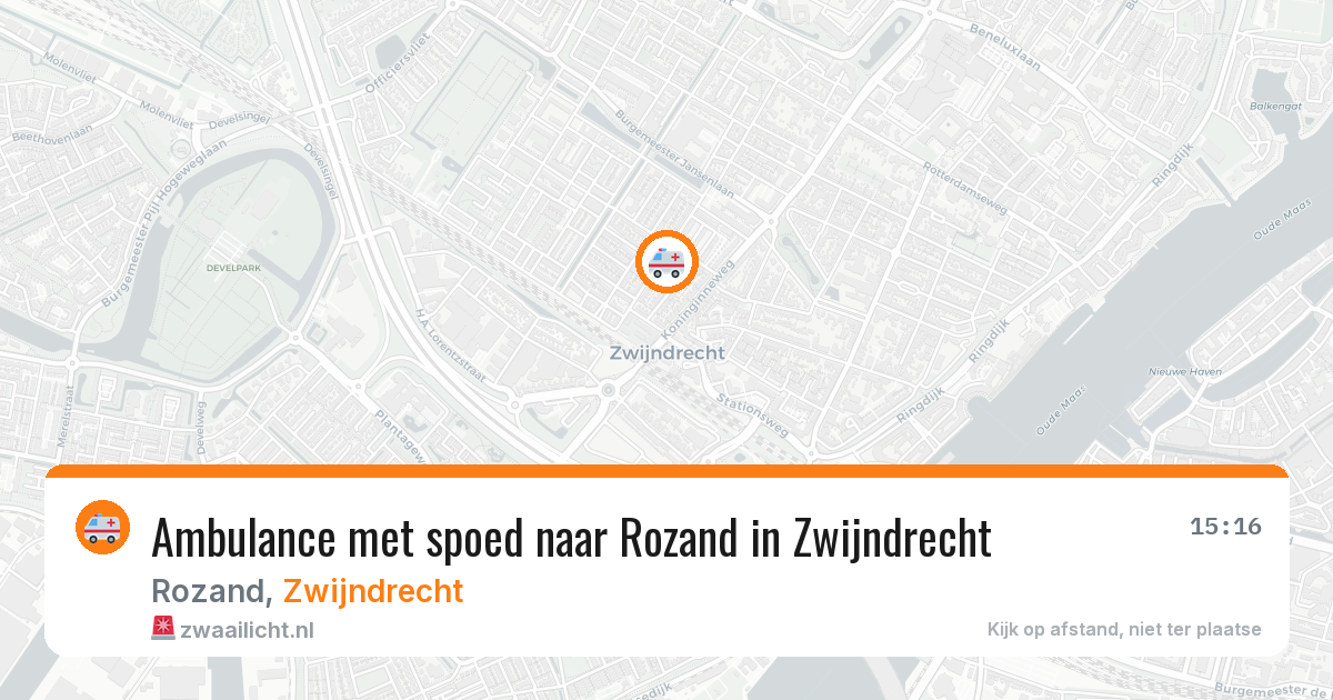 Ambulance met spoed naar Rozand in Zwijndrecht — 26 mei 2026