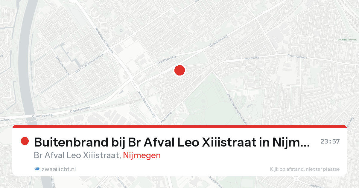 Buitenbrand bij Br Afval Leo Xiiistraat in Nijmegen — 22 aug 2026