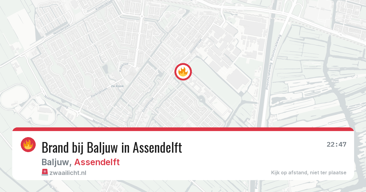 Brand bij Baljuw in Assendelft — 27 jun 2026