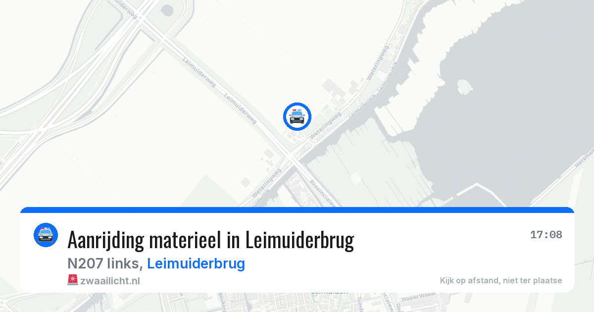 Aanrijding materieel in Leimuiderbrug — 24 jun 2026