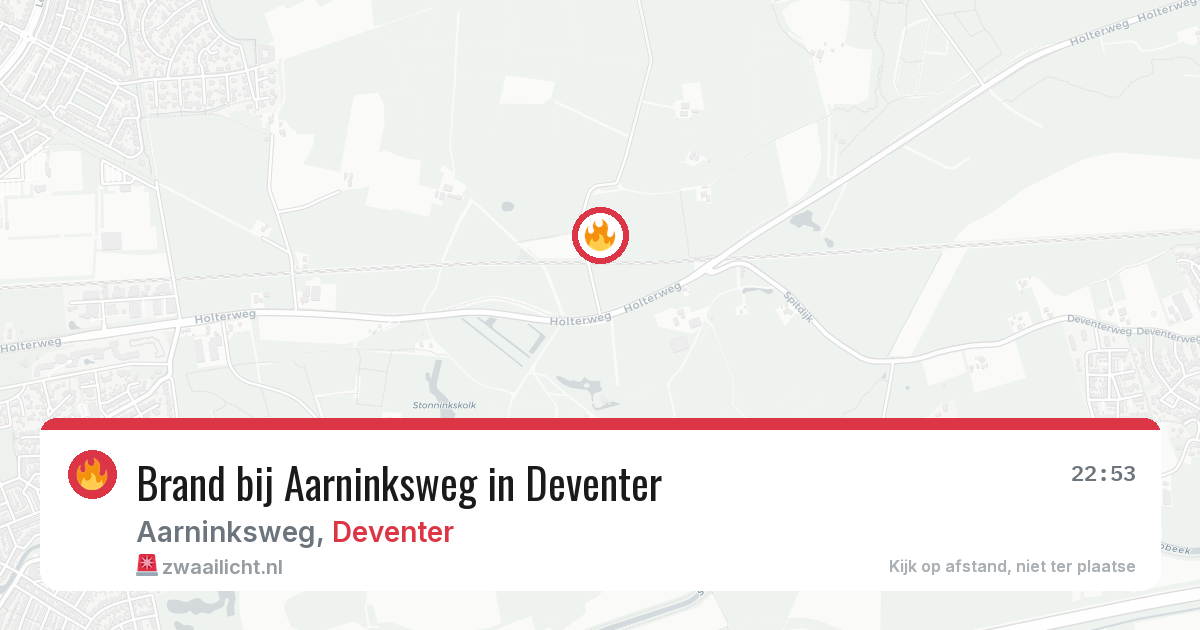 Brand bij Aarninksweg in Deventer — 19 jun 2026