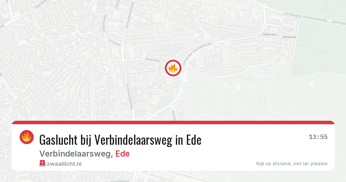 Gaslucht bij Verbindelaarsweg in Ede — 26 mrt 2026