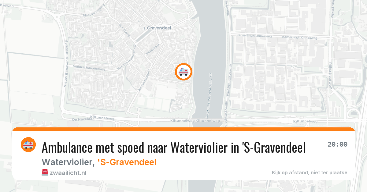 Ambulance met spoed naar Waterviolier in 'S-Gravendeel — 31 mei 2026