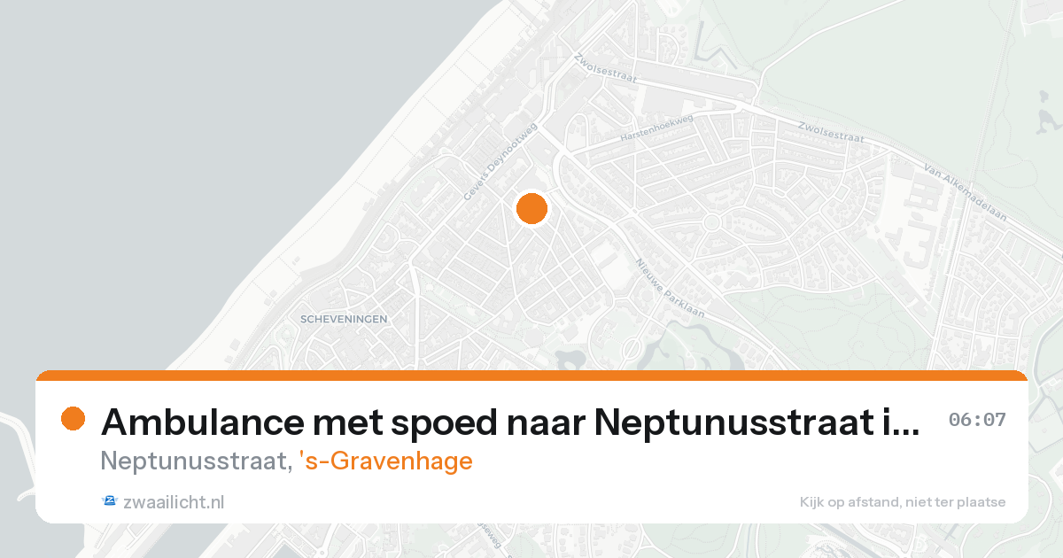 Ambulance met spoed naar Neptunusstraat in 's-Gravenhage — 19 aug 2026