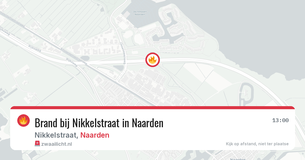 Brand bij Nikkelstraat in Naarden — 5 jun 2026