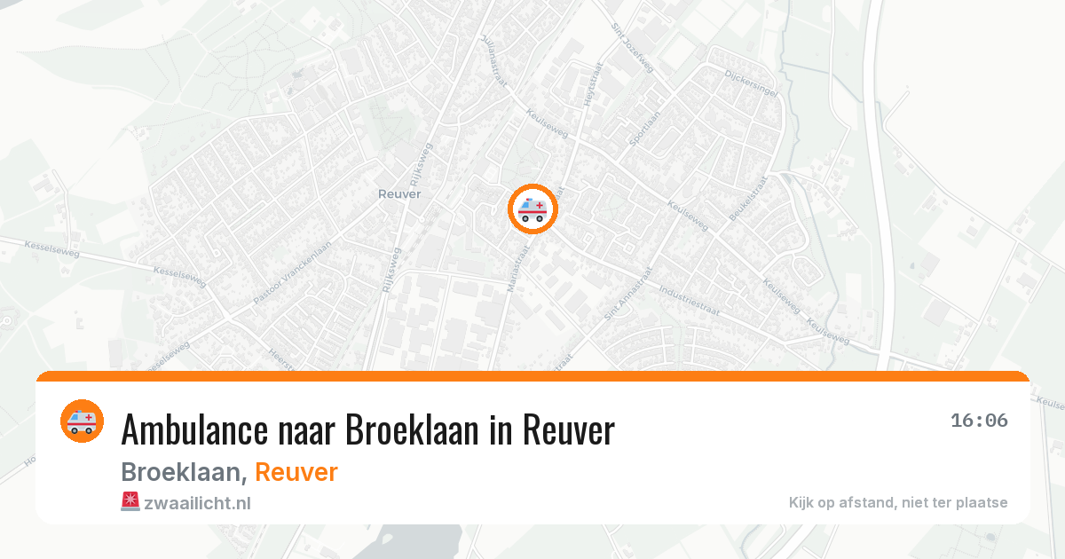 Ambulance naar Broeklaan in Reuver — 28 mei 2026