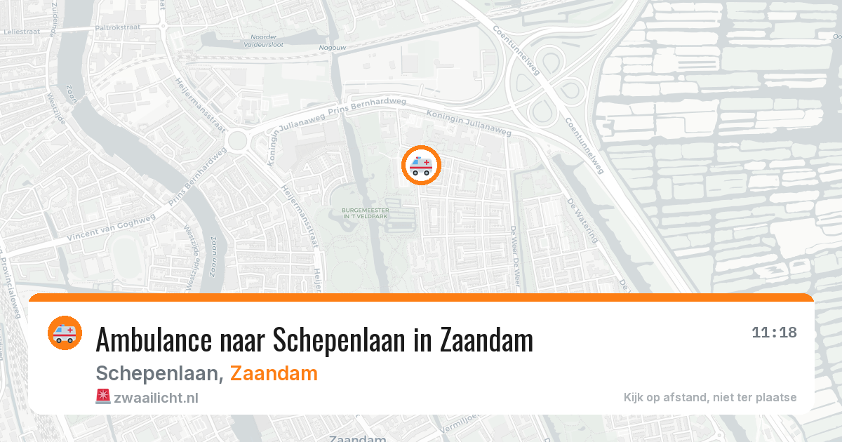 Ambulance naar Schepenlaan in Zaandam — 1 aug 2026