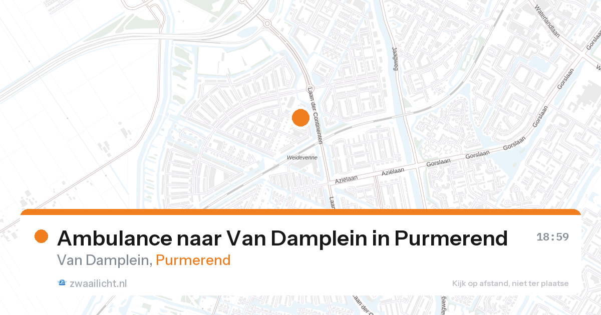 Ambulance naar Van Damplein in Purmerend — 26 jul 2026
