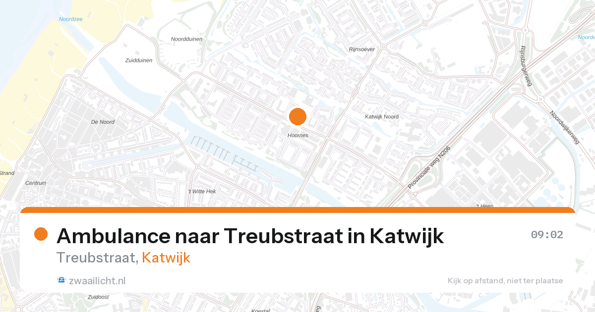 Ambulance naar Treubstraat in Katwijk — 9 jun 2026