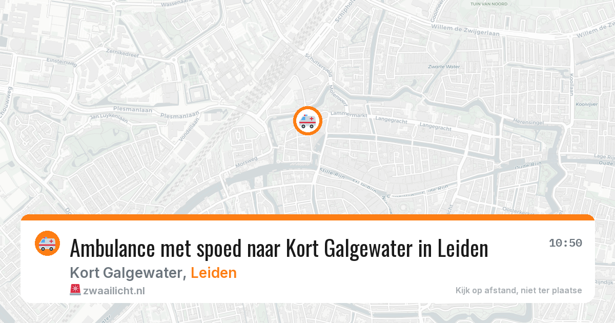 Ambulance met spoed naar Kort Galgewater in Leiden — 20 jul 2026