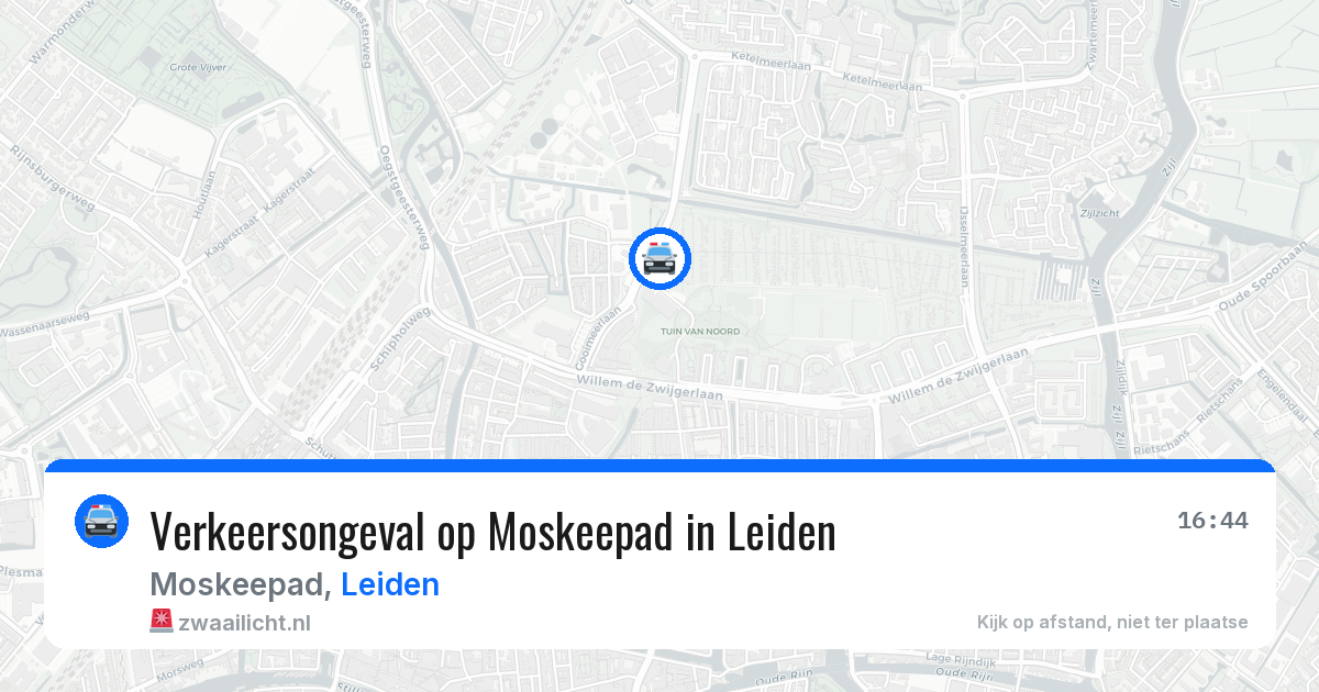 Verkeersongeval op Moskeepad in Leiden — 24 apr 2026