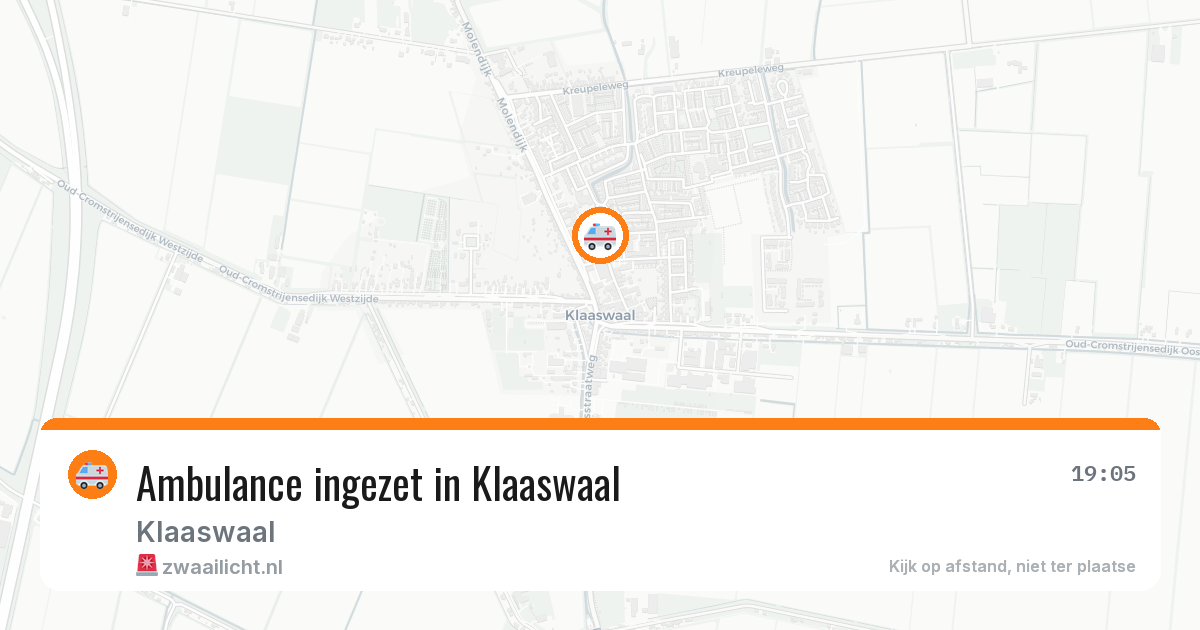 Ambulance ingezet in Klaaswaal — 6 jun 2026