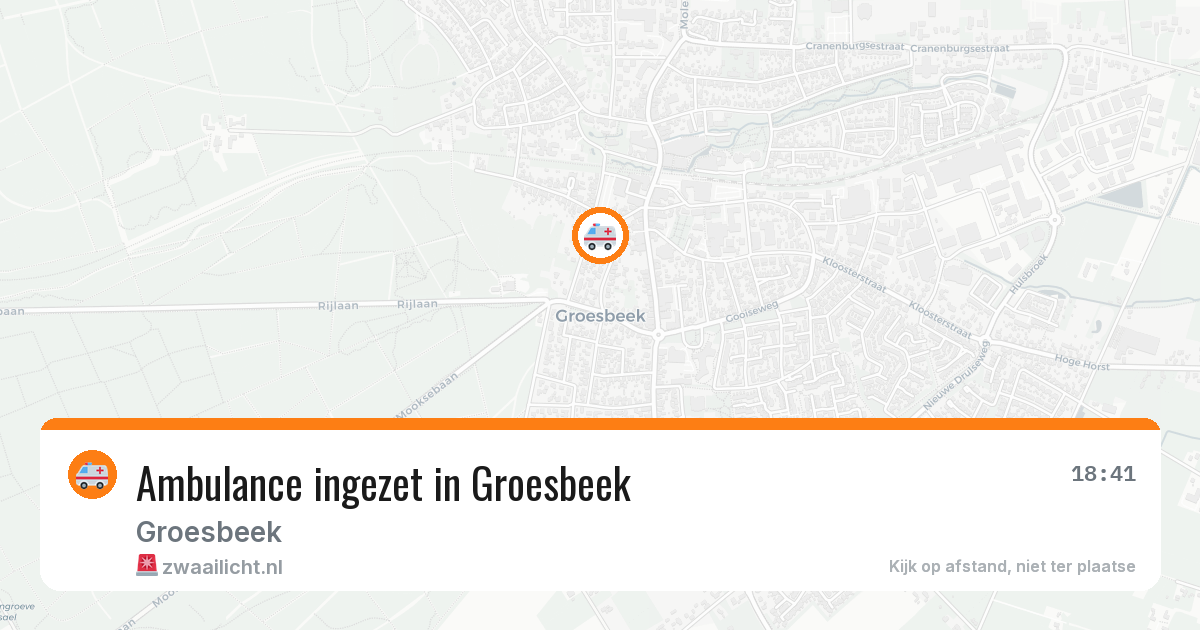 Ambulance ingezet in Groesbeek — 23 mei 2026