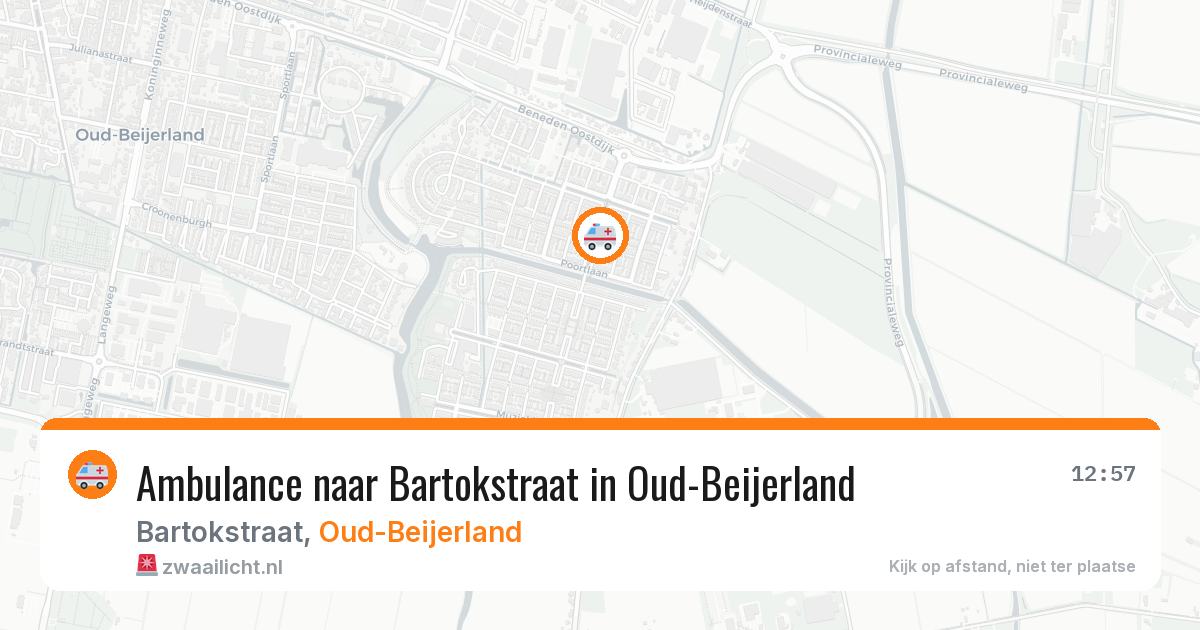 Ambulance naar Bartokstraat in Oud-Beijerland — 2 jun 2026