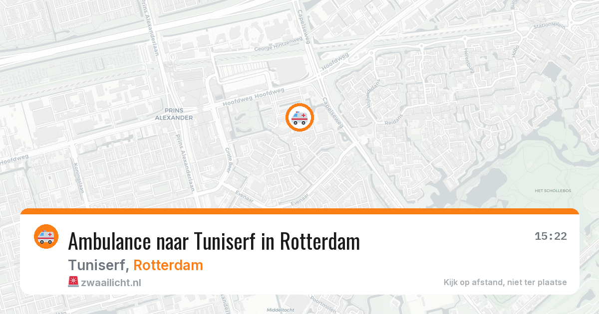 Ambulance naar Tuniserf in Rotterdam — 28 mei 2026