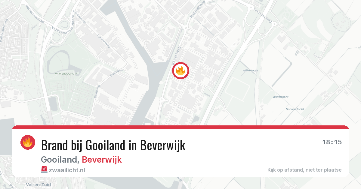 Brand bij Gooiland in Beverwijk — 12 jun 2026