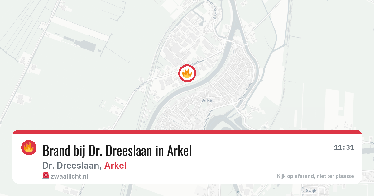 Brand bij Dr. Dreeslaan in Arkel — 5 mrt 2026