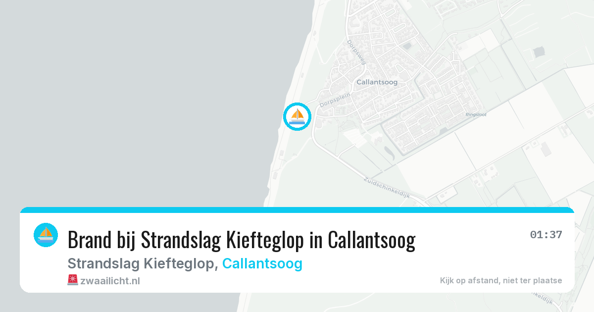 Brand bij Strandslag Kiefteglop in Callantsoog — 3 aug 2026