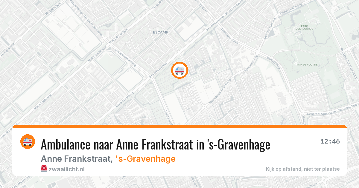 Ambulance naar Anne Frankstraat in 's-Gravenhage — 11 aug 2026