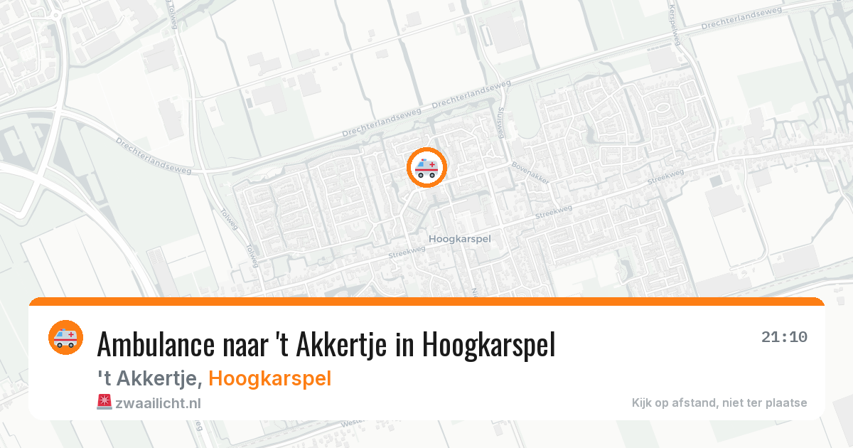 Ambulance naar 't Akkertje in Hoogkarspel — 20 jun 2026