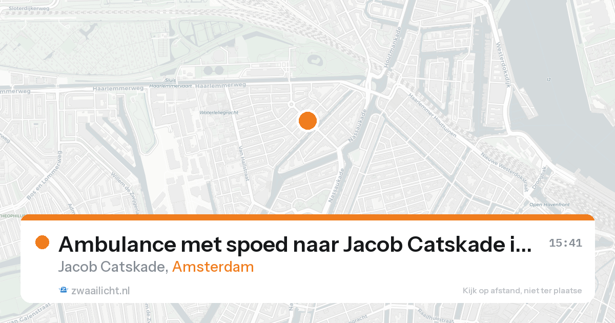 Ambulance met spoed naar Jacob Catskade in Amsterdam — 20 aug 2026