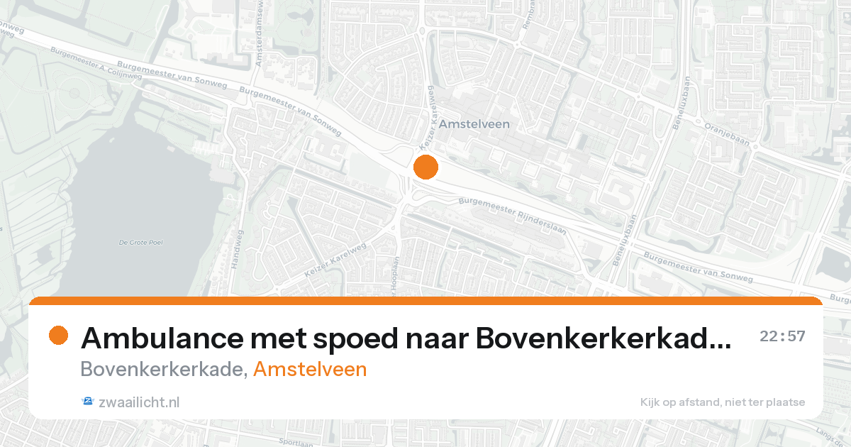 Ambulance met spoed naar Bovenkerkerkade in Amstelveen — 29 mei 2026