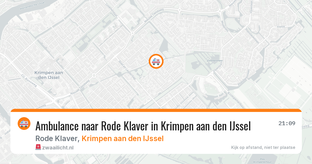 Ambulance naar Rode Klaver in Krimpen aan den IJssel — 10 jul 2026