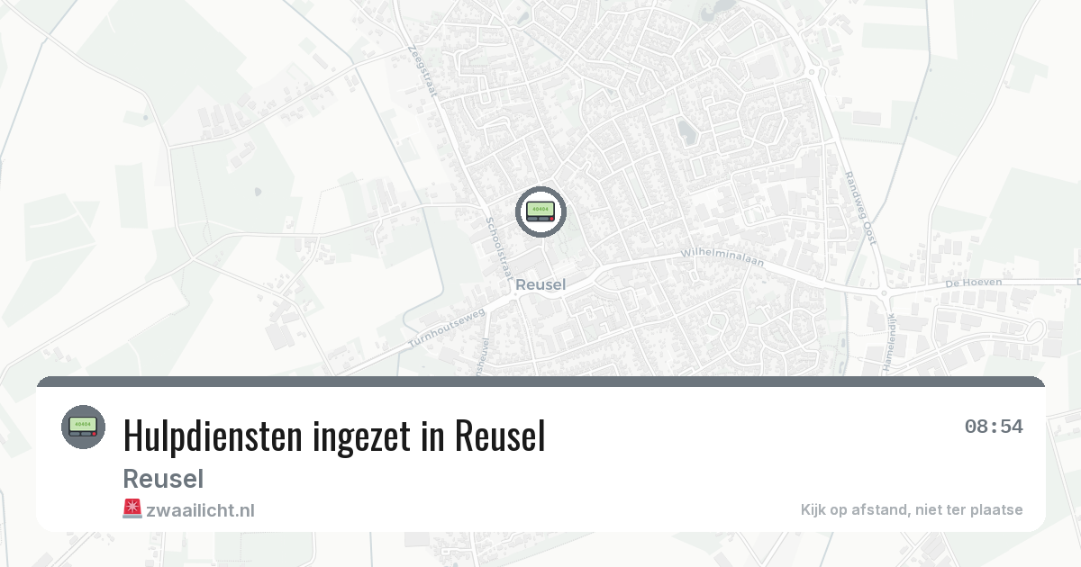 Hulpdiensten ingezet in Reusel — 7 feb 2026 | 🚨 Zwaailicht.nl