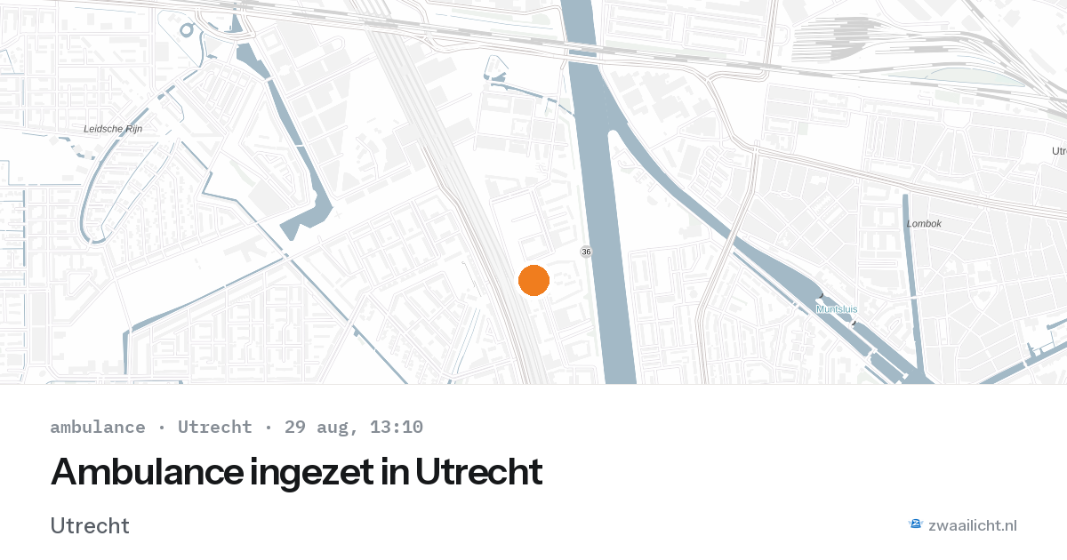 Ambulance ingezet in Utrecht — 29 aug 2026