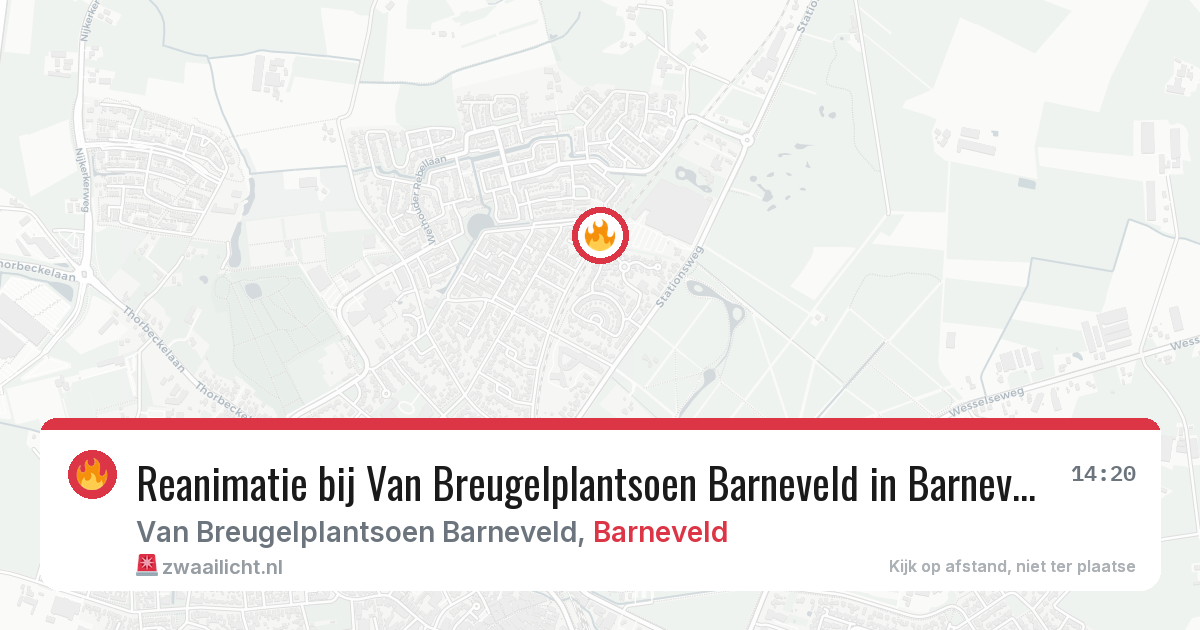 Reanimatie bij Van Breugelplantsoen Barneveld in Barneveld — 8 jun 2026