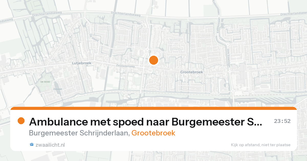 Ambulance met spoed naar Burgemeester Schrijnderlaan in Grootebroek — 14 aug 2026