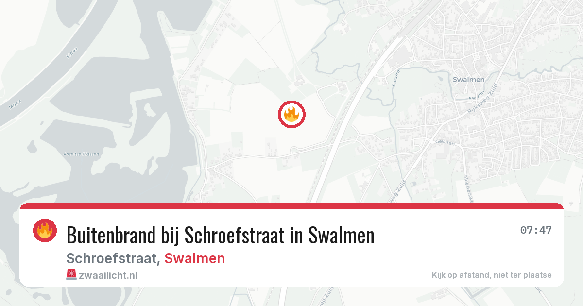 Buitenbrand bij Schroefstraat in Swalmen — 27 jun 2026