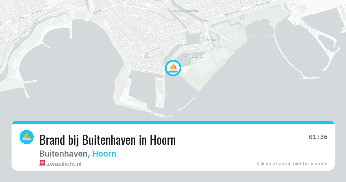 Brand bij Buitenhaven in Hoorn — 3 aug 2026