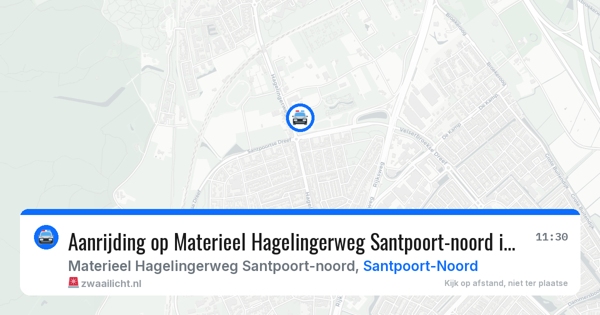 Aanrijding op Materieel Hagelingerweg Santpoort-noord in Santpoort-Noord — 13 aug 2026
