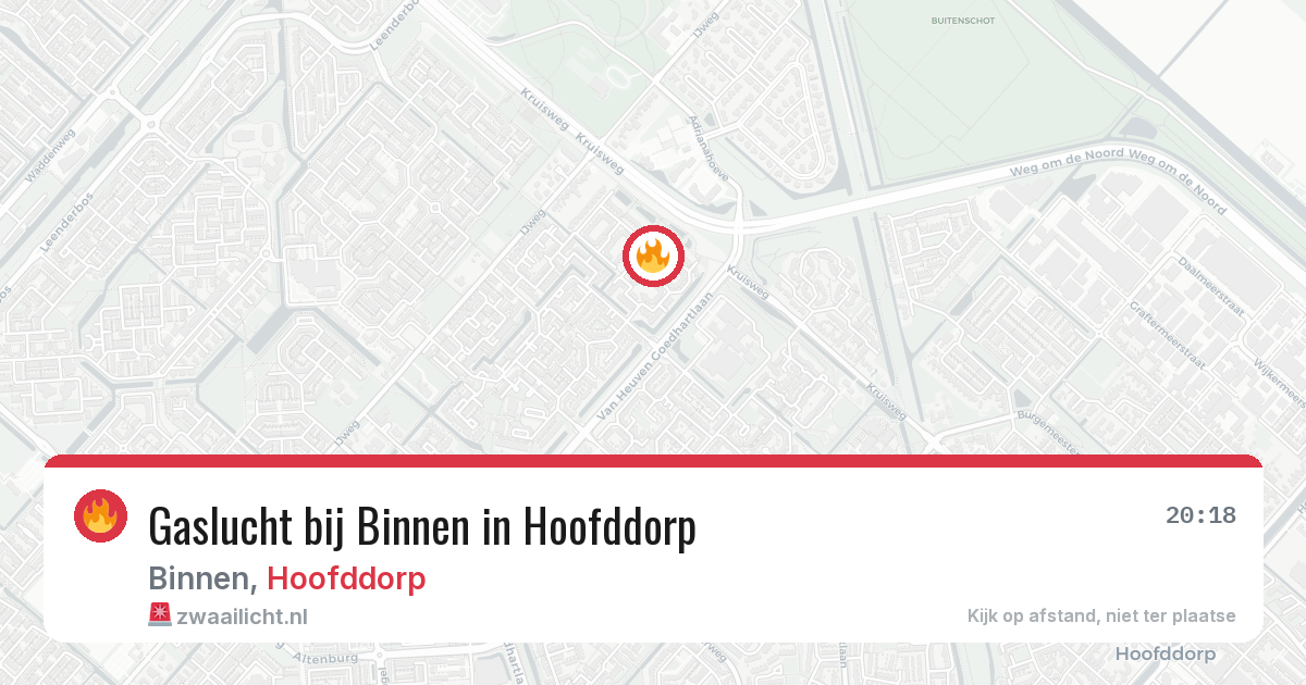 Gaslucht bij Binnen in Hoofddorp — 16 jan 2026