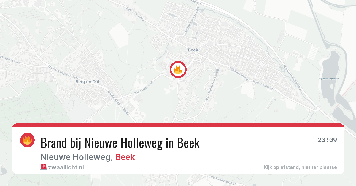Brand bij Nieuwe Holleweg in Beek — 10 aug 2026