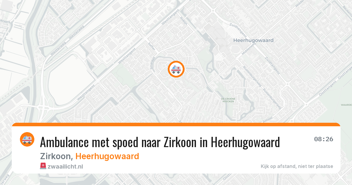 Ambulance met spoed naar Zirkoon in Heerhugowaard — 14 jul 2026