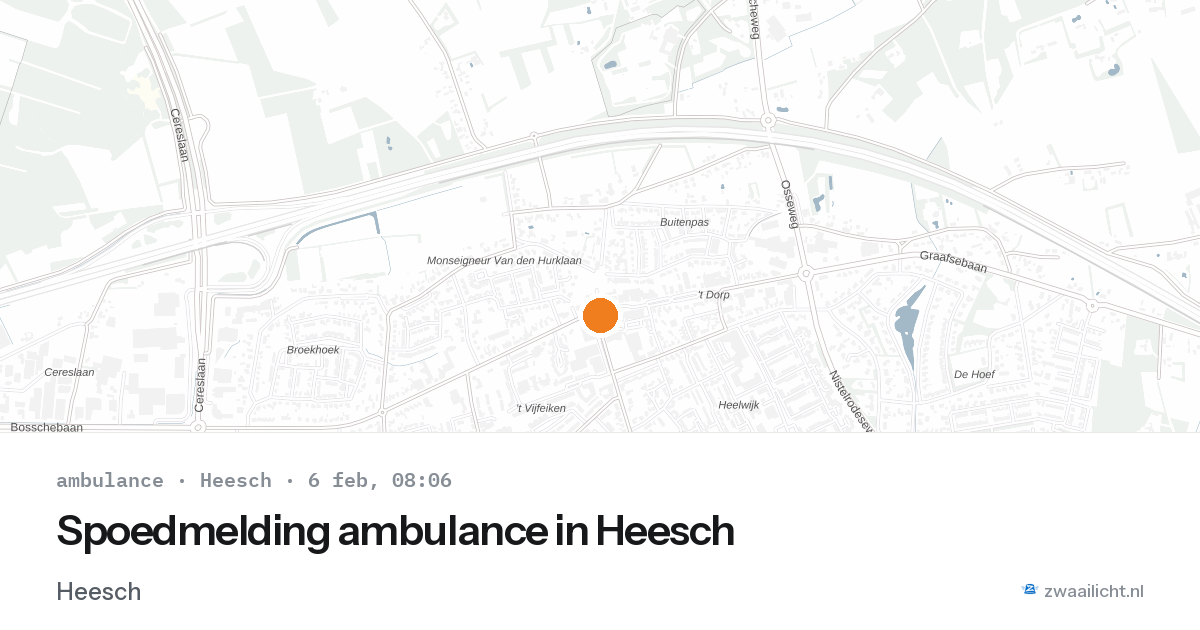 Spoedmelding ambulance in Heesch — 6 feb 2026