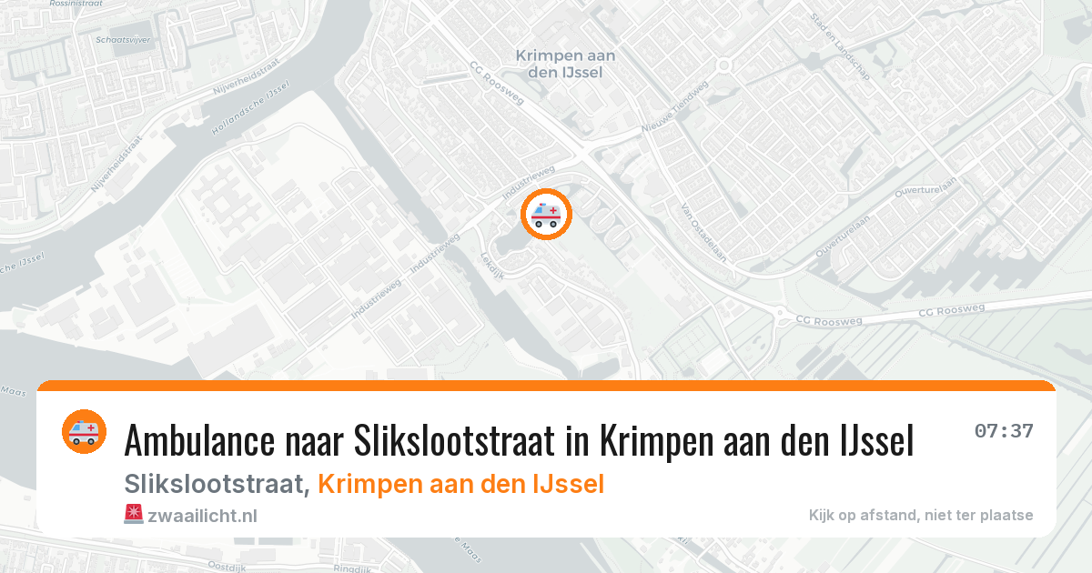 Ambulance naar Slikslootstraat in Krimpen aan den IJssel — 4 mei 2026